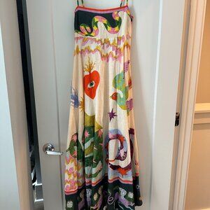 ALEMAIS Seeker linen midi dress AU 10/US 6